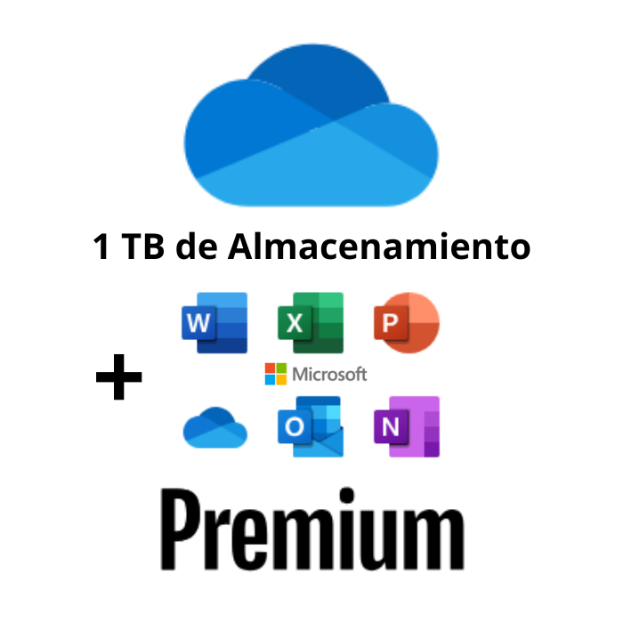 1 TB OneDrive + Aplicaciones de Microsoft 365 PREMIUM